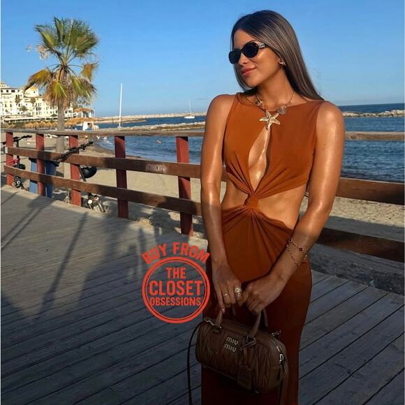 ZARA BLOGGER FAVE!!! Long Dress with Front Knot NWT - Picture 6 of 16